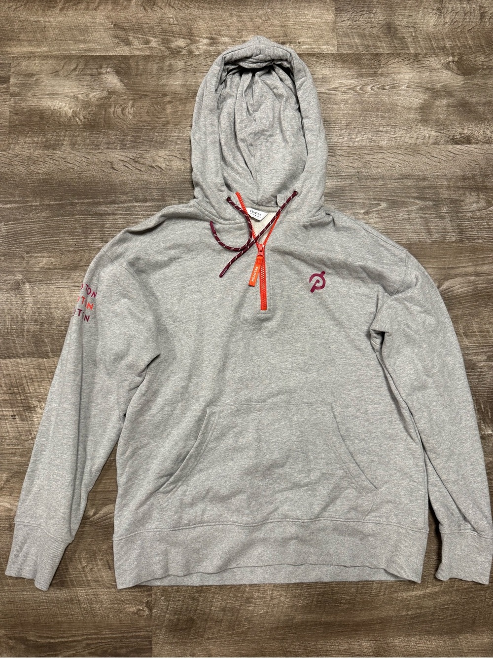 Peloton Grey Quarter Zip Hoodie Size Medium